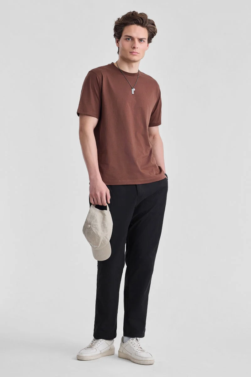SNITCH Relaxed Fit Black Trousers
